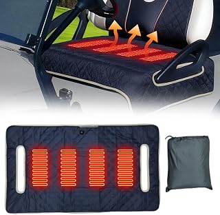 Heated Golfs Cart Seat Cover, Winter Golfs Cart Seat Warmer Towel Blanket Waterproof Heated Golfs Cart Seat Cushion Golfs Cart Accessories Gift for Men Women