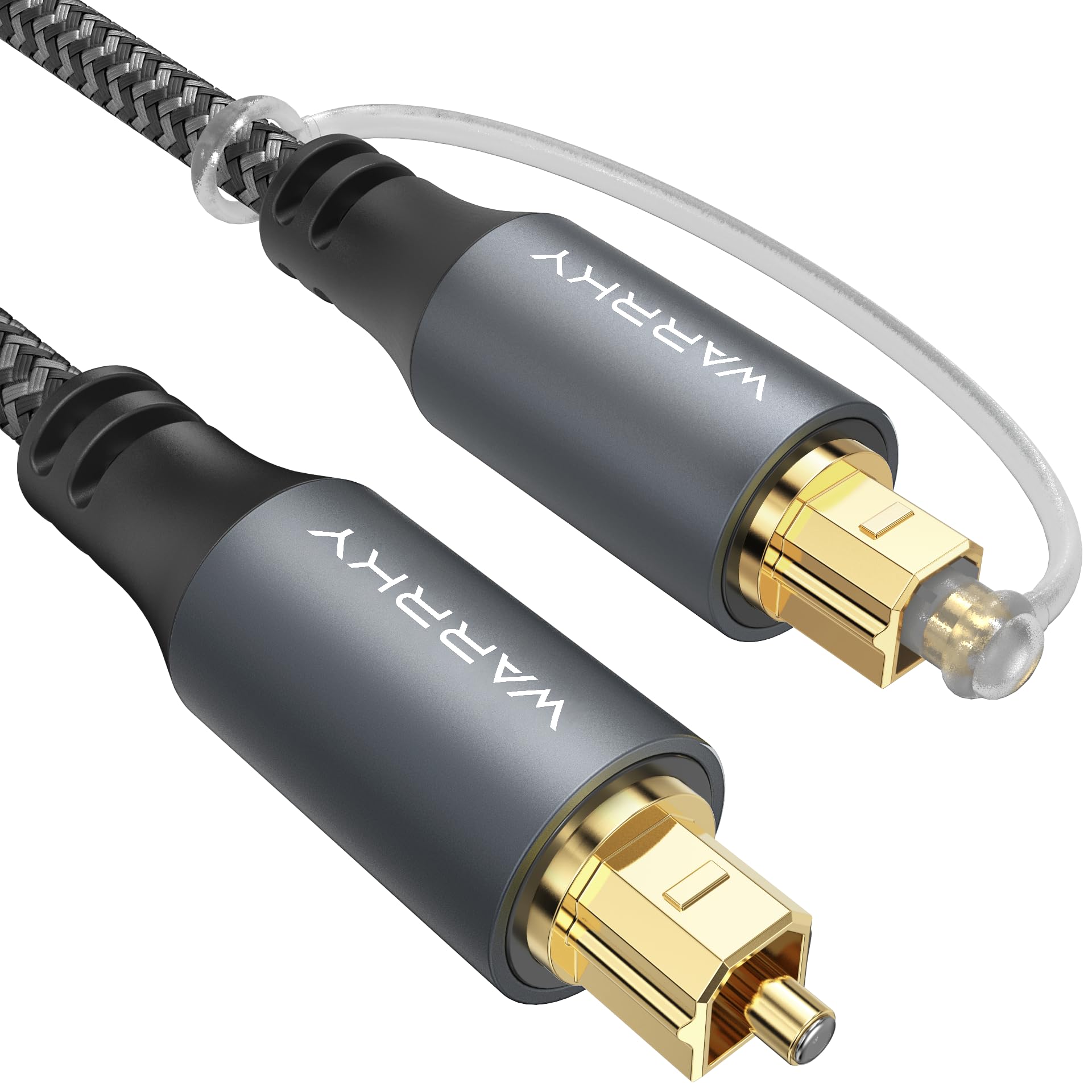 WARRKY Optical Cable for Soundbar to TV, Optical Cable, 1.8M / 6FT [Alloy Case, 