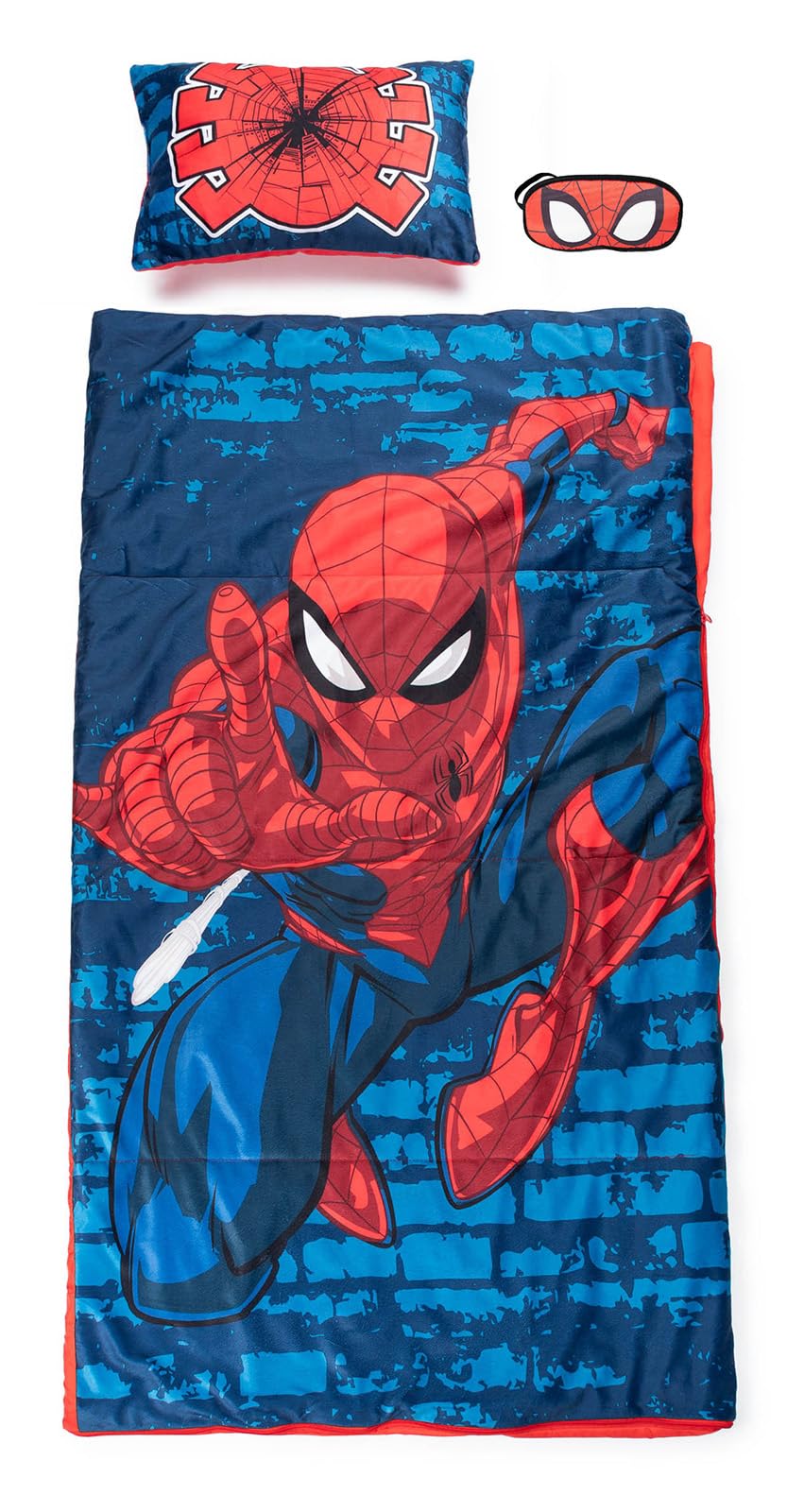 Jay Franco Spiderman Marvel Zaap 3 Piece Plush Sleepover Set