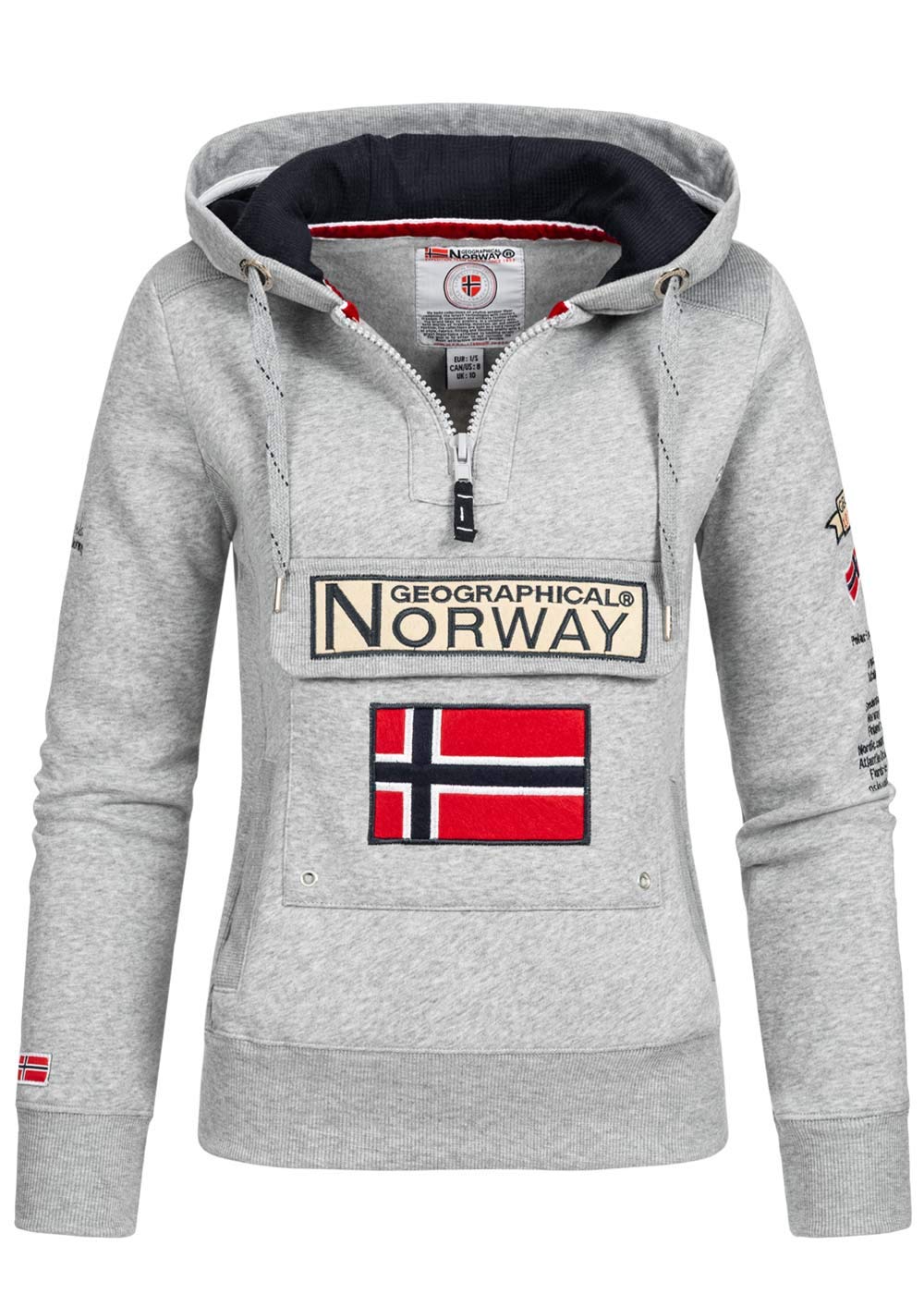 Geographical Norway Damen Gymclass Kapuzenpullover