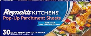 Reynolds Kitchens Pop-Up Parchment Paper Sheets, 30ct | Pre-Cut Nonstick Parchment Sheets, Microwave and Oven Safe Up to 425F, Easy Cleanup, Fits Standard Pans, 10.7 x 13.6 in