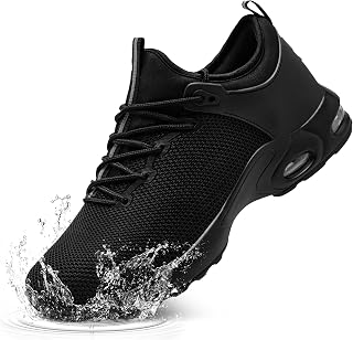 LARNMERN Mens Safety Trainers Waterproof Steel Toe Cap Safety Sneakers Lightweight Comfortable Work Shoes