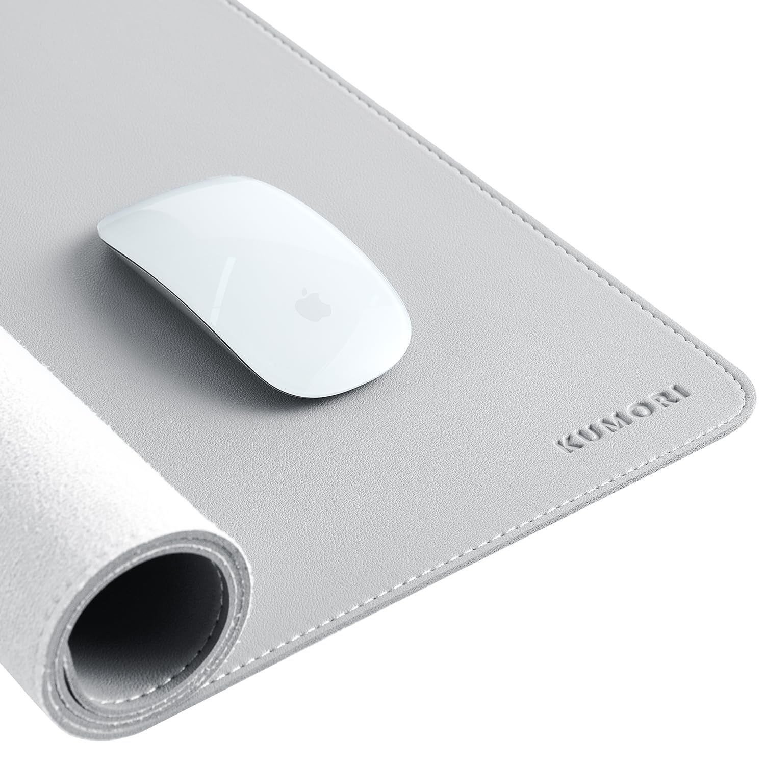 Kumori Desk Mat, 16.9 x 35.4 inches (43 x 90 cm), Compatible with Mouse, PU Leat