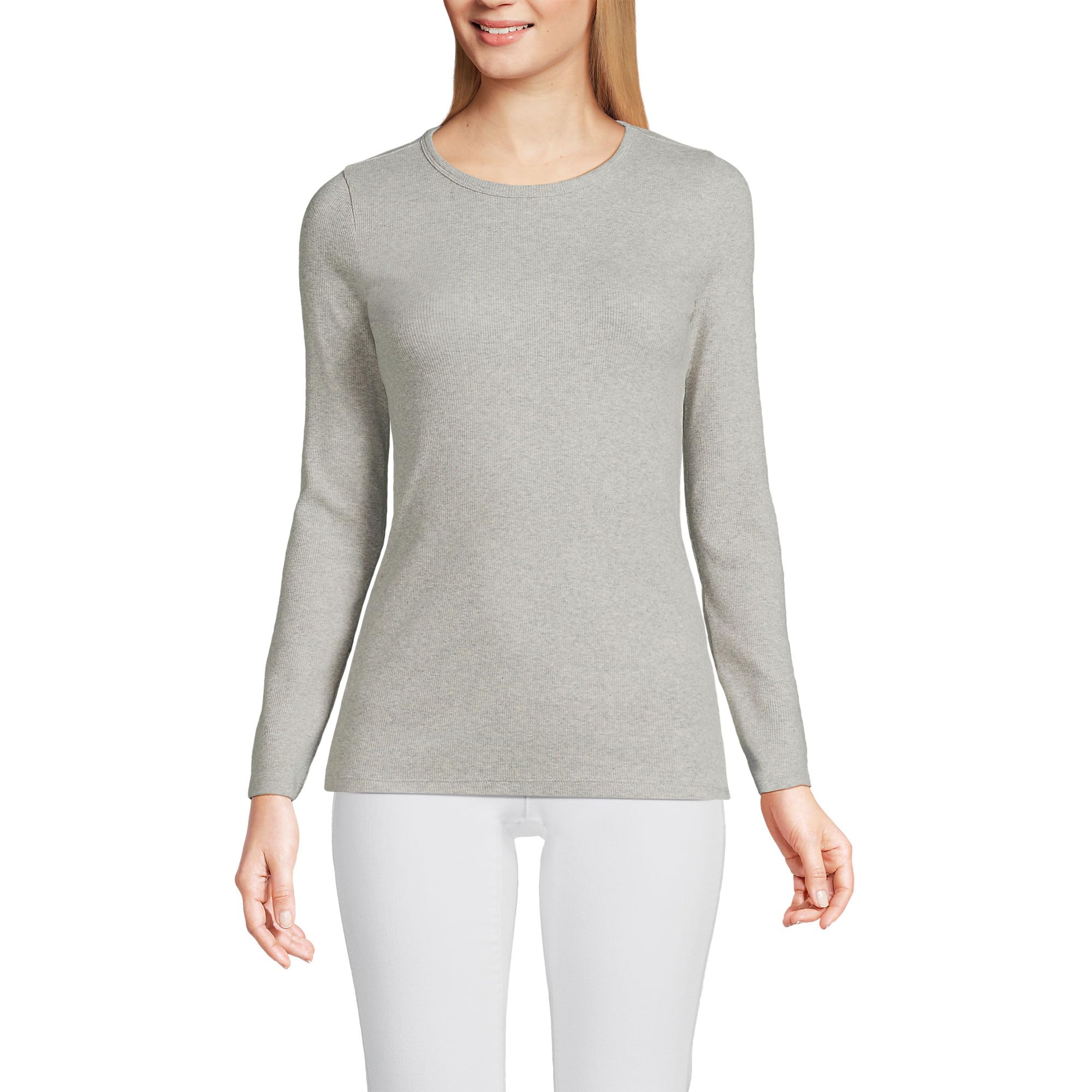 Lands' End T-shirt da donna in cotone a coste