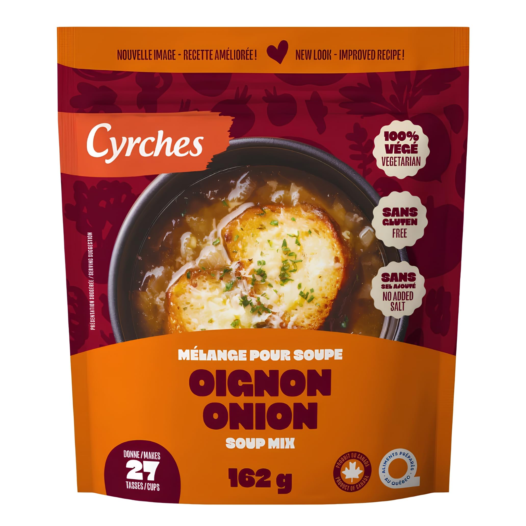 Cyrches Onion Soup Mix, Gluten-Free & Vegetarian, No Added Salt, 162 g