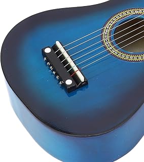 Keenso Kids Guitar Wooden Mini Guitar 21 6 String with Pick and Spare String Lightweight Acoustic Toy for Children Music Learning Home Play Parent Child Activity