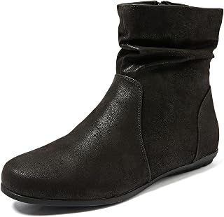 Luoika Women's Extra Wide Calf Knee High Slouchy Boots, Wide Width Tall Boots with Flat Heel Side Zip