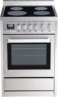 Rangaire RRE241TS 24" Electric Range with Timer, Stainless Steel | Infrared Stove Burners, True Convection, Easy Reach Racks