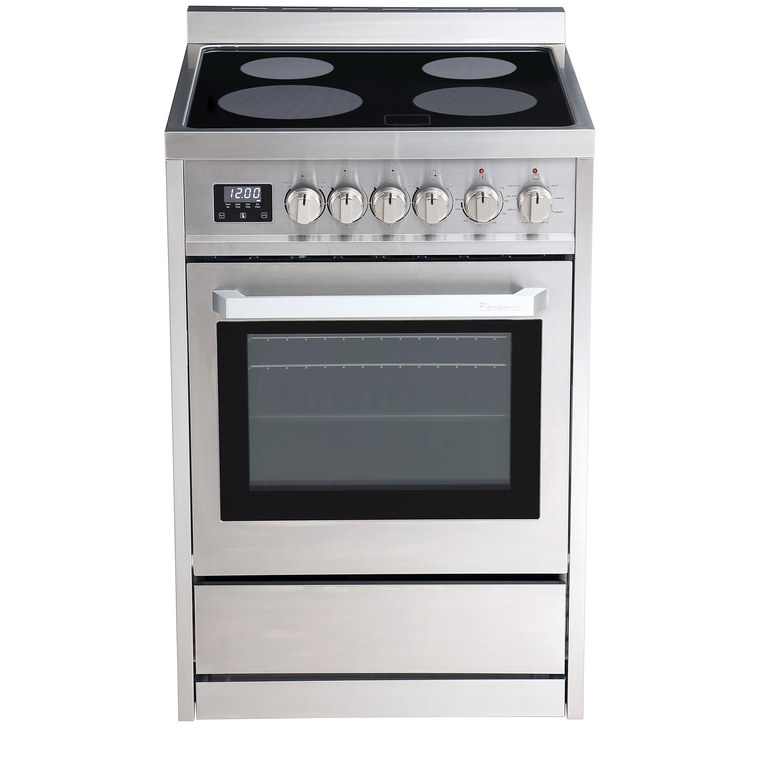 Rangaire RRE241TS 24" Electric Range with Timer, Stainless Steel | Infrared Stov
