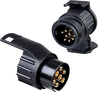 BEIJISTAR 7 to 13 Pin and 13 to 7 Pin Towing Adaptor, Trailer Plug Adapter, 12V Waterproof Electric Adapter Plug Converter, for Caravan RV Boat Cars Truck Trailer