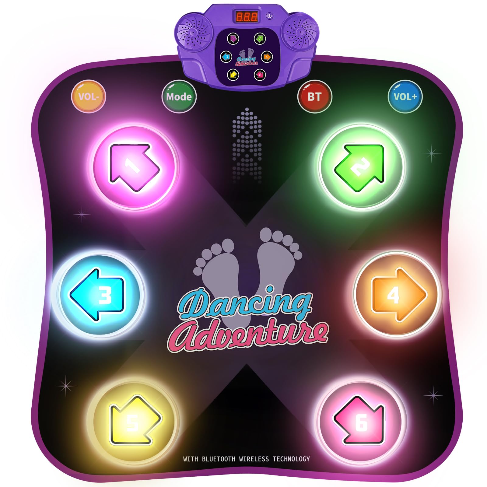 Dance Mat Toys with Bluetooth, Electronic Dance Pad for 3-12 Year Old Kids | Mus