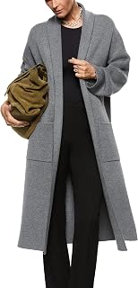 Womens Long Sleeve Cardigan Sweaters Oversized Open Front Maxi Coat