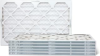 Amazon Basics MERV 5 AC Furnace Air Filter, 16x25x1 inches, 6-Pack (Actual size: 15.75" x 24.75" x 0.75")