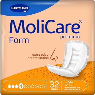 MoliCare Premium Form 4 Drops Large Incontinence Pads, 32 Pack