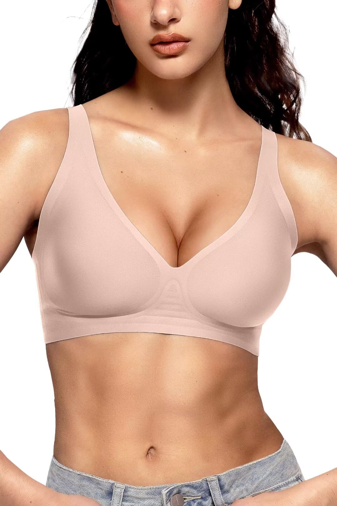 Vertvie Wireless Jelly Bras for Women Seamless Push Up