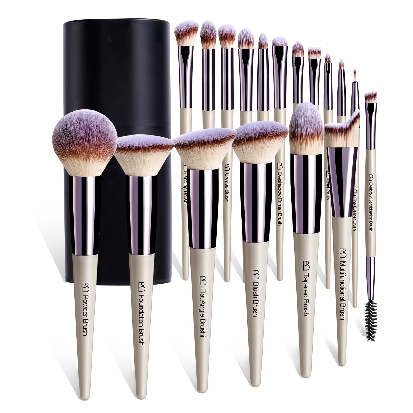 BS-MALL Makeup Brush Set 18 Pcs Professional Foundation Powder Concealers Eyesha