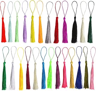 100 Pieces 5 Inch Mini Tassels with Loop for Crafts, Bookmarks, Souvenirs, Keychains, DIY Projects