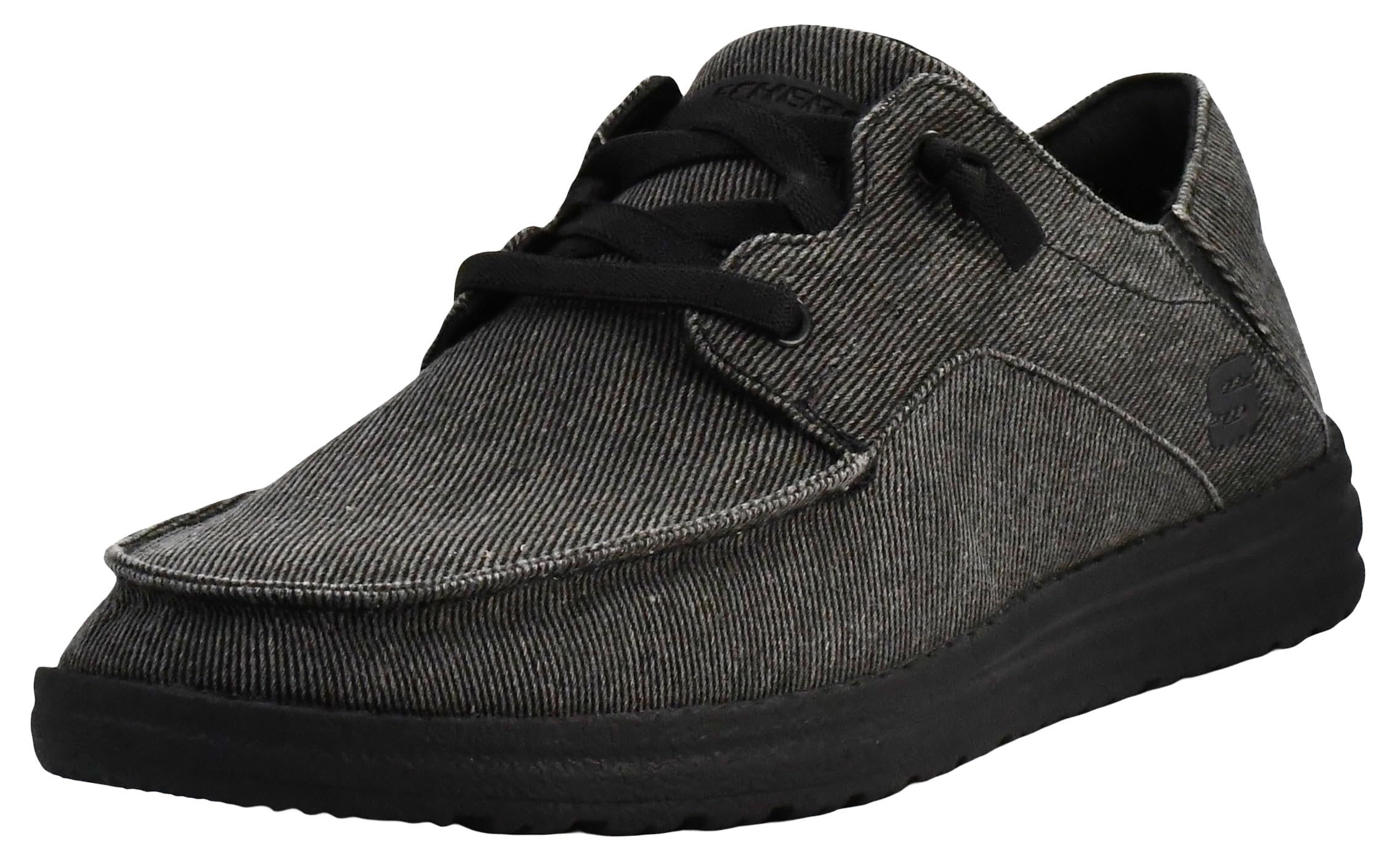 Skechers Melson Volgo Mocassins à enfiler pour homme, noir/noir, 45 EU