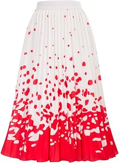 GRACE KARIN Chic and Elegant Pleated A-Line Mid-Length Women's Skirt