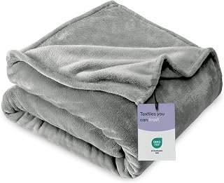 Aspire Homeware Silver Grey Double Fleece Blanket Sofa Throw 150x200cm