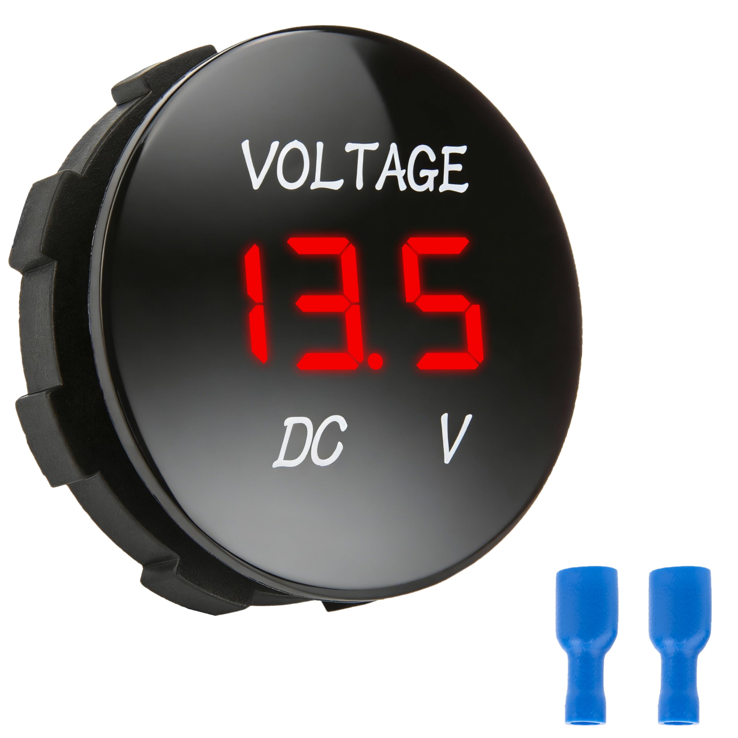 DC 12V 24V Volt Meter, Car LED Digital Voltmeter Gauge, Voltage Display | Mini W