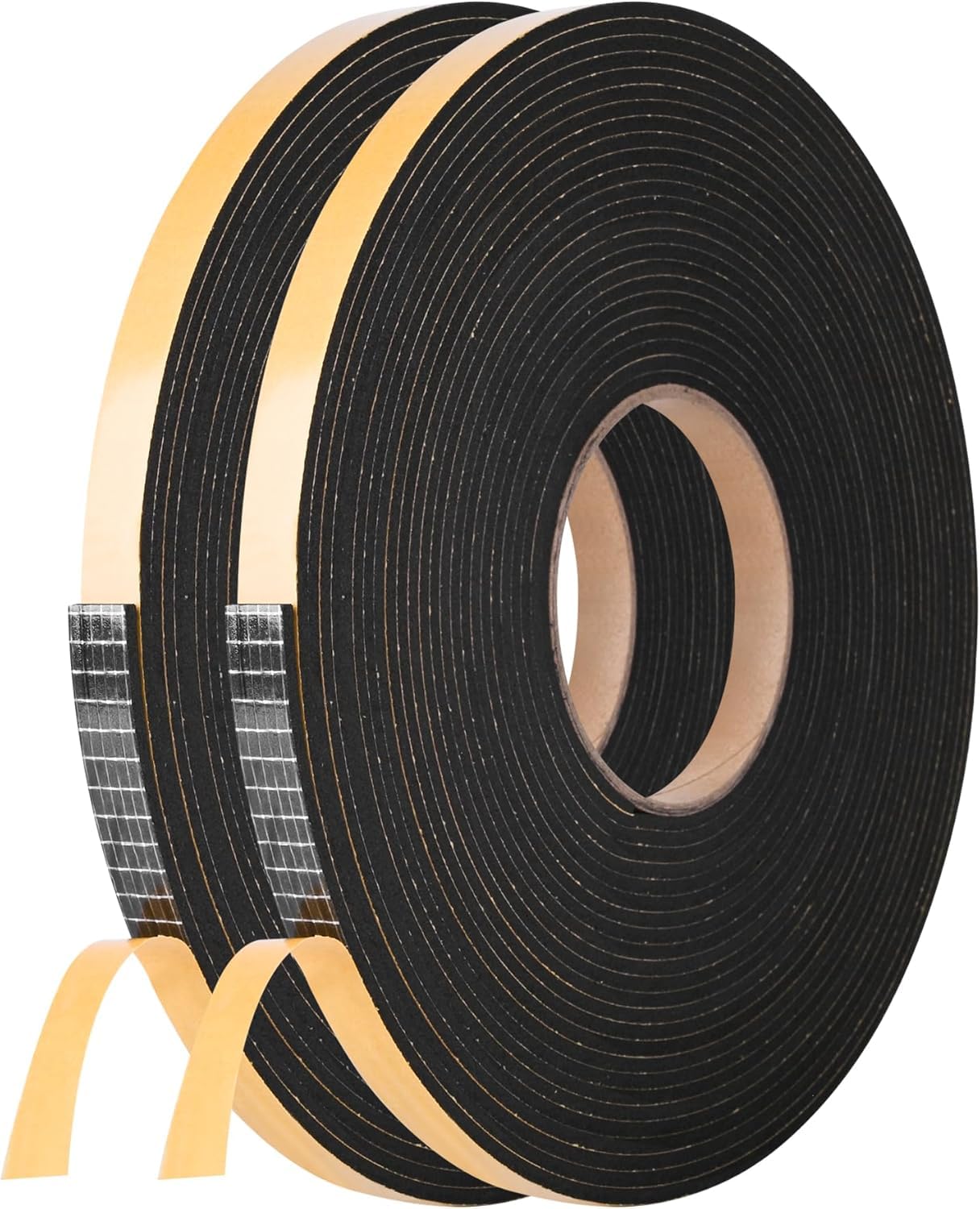Kikerike Self Adhesive Foam Tape Weatherstrip 1/2In x 1/4In x 42Ft High Density 