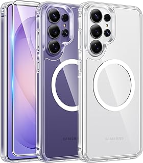 FNTCASE for Samsung Galaxy S26-Ultra Case Clear Compatible with Magsafe | Screen Protector, Anti Yellowing, Magnetic Phone Cases, Slim, Rugged Protective, Transparent Cell Phone Cover