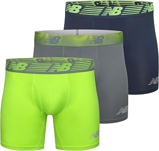 New Balance Men's Premium 6 Inch With Fly 3 Pack Boxer Shorts (pack of 1)