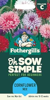 Mr Fothergill's Oh Sow Simple Cornflower Mix Flower Seeds, Blue | Sowing Date: Mar-Oct, Easy to Use, Grow in Green House, Garden or Allotment