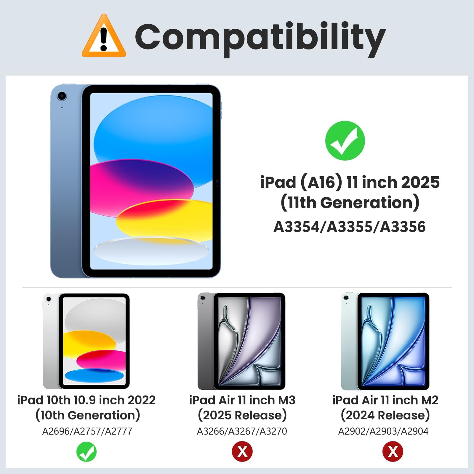 Smart Case for iPad (A16) 11th Generation Case 11 Inch 2025, iPad 10th Generatio