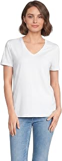 Lands' End Women's Relaxed Supima Cotton V-Neck T-Shirt