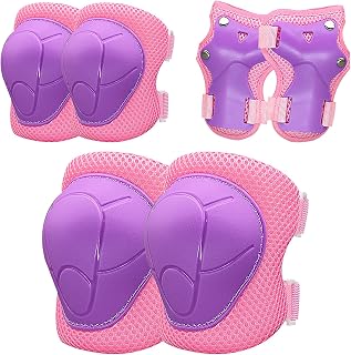 ATOOWTO Knee Pads and Elbow Pads Wrist Guards Set for Kids | 3-10 Years Child Protective Gear Set for Roller Skates, Cycling, BMX Bike, Skateboard, Inline Skating, Scooter Riding Sports