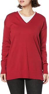 Amazon Essentials Women's Lightweight Knit Tunic V Neck Long Sleeve