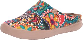 UIN Slipper Woman Travel Art Painted Shoes Wide Toe Casual Home Slip On Mules Malaga