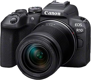Canon EOS R10 Camera Mirrorless Camera + RF-S 18-150 mm F4.5-6.3 is STM Lens (Hybrid Camera, DSLR Upgrade, 15 B/s, 4K Videos, Dual Pixel CMOS AF II Focus System, WLAN) Black