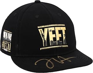 Jey Uso WWE Autographed & Gold YEET Snapback Cap - Autographed Hats