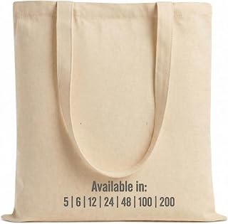 Salt Earth 5|6|12|24|48|100|200 Pack ToteBags Bulk Reusable Totes Grocery Shopping Cloth Bags DIY Promotion Gift Beach Travel