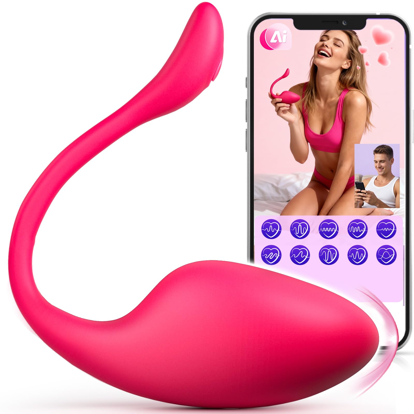 ECRVOM Dildo Vibrator Sex Toys, APP Controlled Panty for Women Men Couples | APP