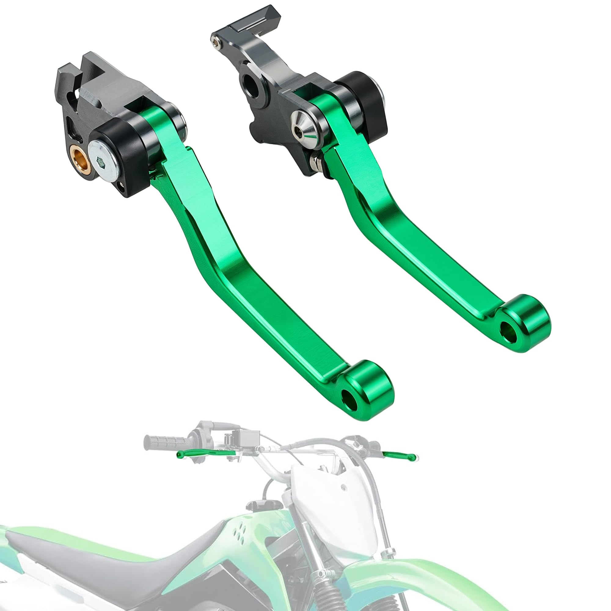 IUVWISN Motorcycle Brake Clutch Lever Pivot Levers Set Adjustable CNC for KLX 14