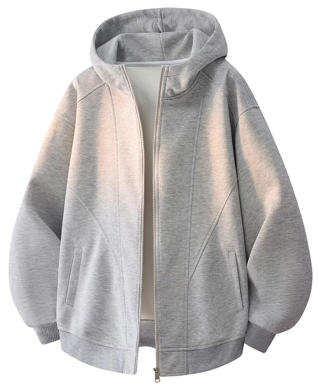 [pletward] パーカー メンズ 秋服 大きいサイズ M-3XL ポケット ジップ シンプル 厚手 柔らかい ゆったり 普段着 冬服 春