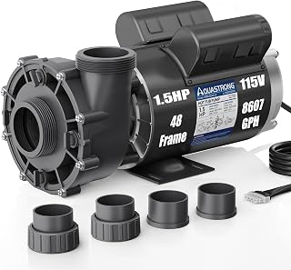 Aquastrong Spa Pump, 1.5HP Dual Speed Hot Tub Pump, 48 Frame, Up to 8,607 GPH, 115V Durable Motor, Easy Installation, Compatible with Most Hot Tubs & Spa Systems