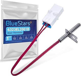 BlueStars 6323EL2001B Dryer Thermistor Assembly – Compatible with LG & Kenmore Dryers – Replaces 6323EL2001H AP4441539 PS3529026 DLE0442W DLE2512W DLE2514W DLE3733S DLE3777W DLE5932S DLE7177RM