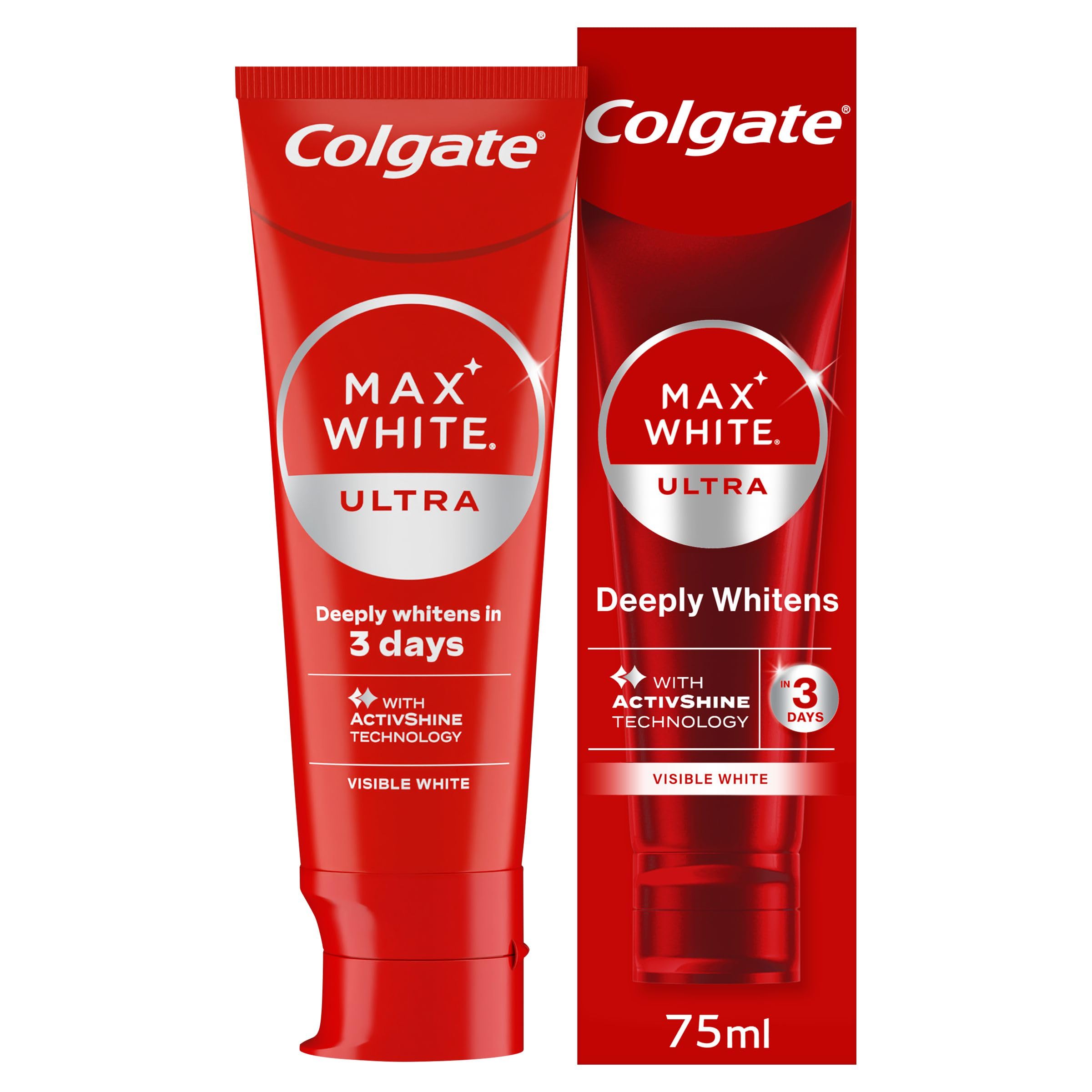 Colgate Max White Ultra Active Foam Toothpate 75ml | Enjoy deep whitening in jus