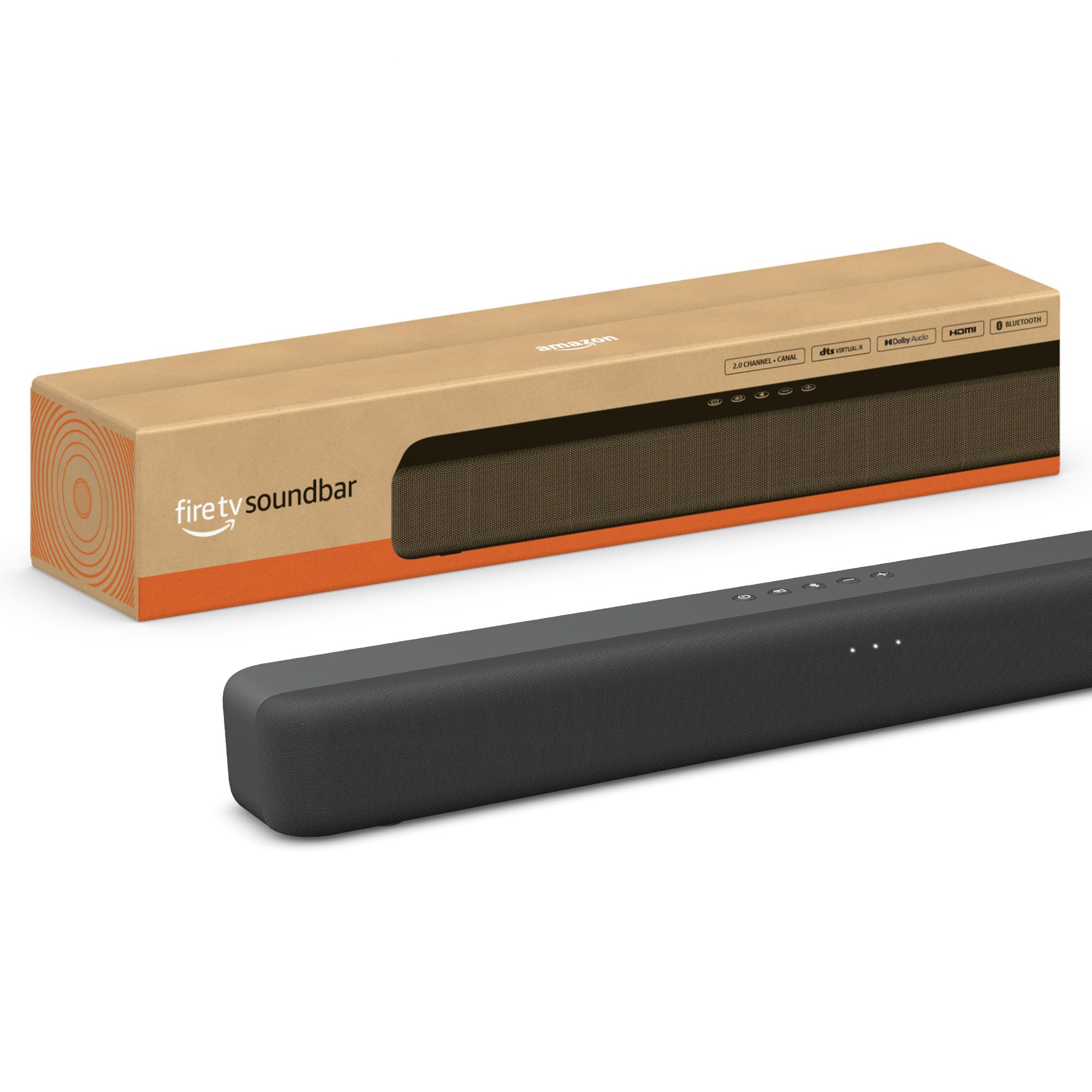 Amazon Fire TV Soundbar, 2.0 speaker with DTS Virtual:X and Dolby Audio, Bluetoo