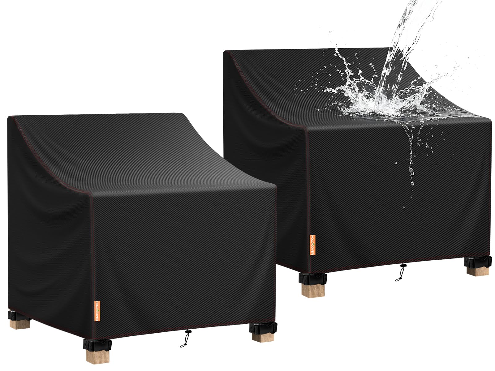 Patio Chair Covers Waterproof 2 Pack, 420D Oxford 33''x34''x31''