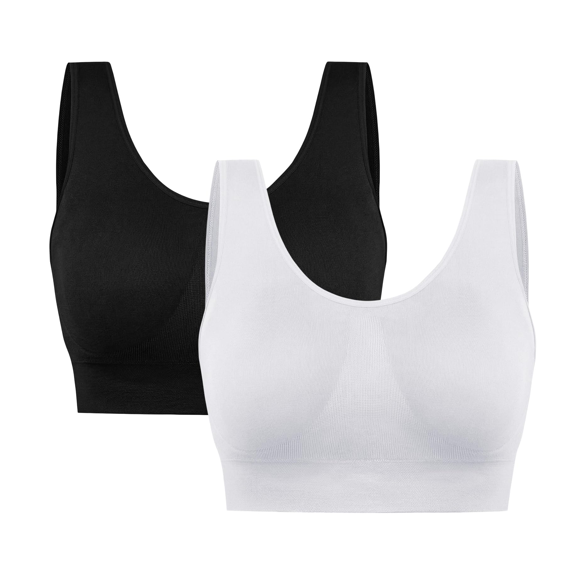 Uniexcosm Women's Sports Bra Solid Wirefree Sports Bras for Women