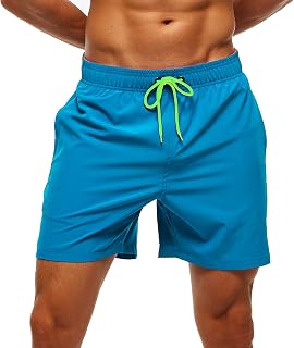 Arcweg Men's Swim Shorts Sports Bermuda Quick Dry Boys Short Beach Swimming Casual with Adjustable Elastic Cord S-XXL