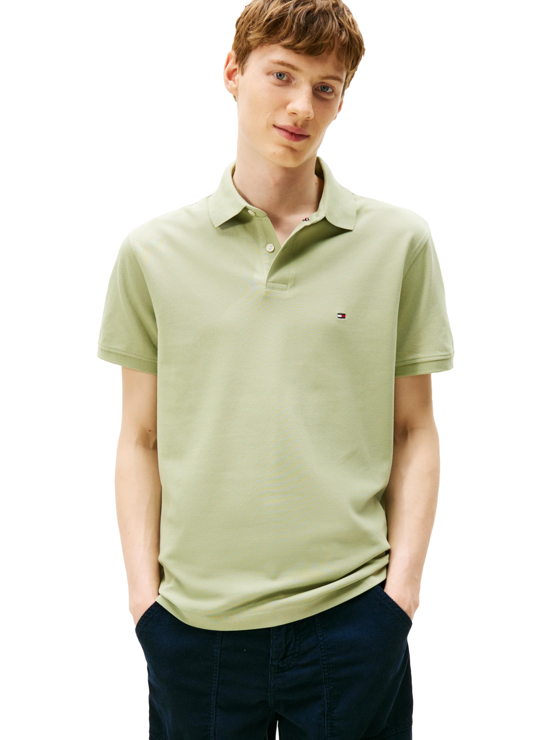 Tommy Hilfiger Adaptive Short Sleeve Polo Shirts In Classic Fit with Stretch and