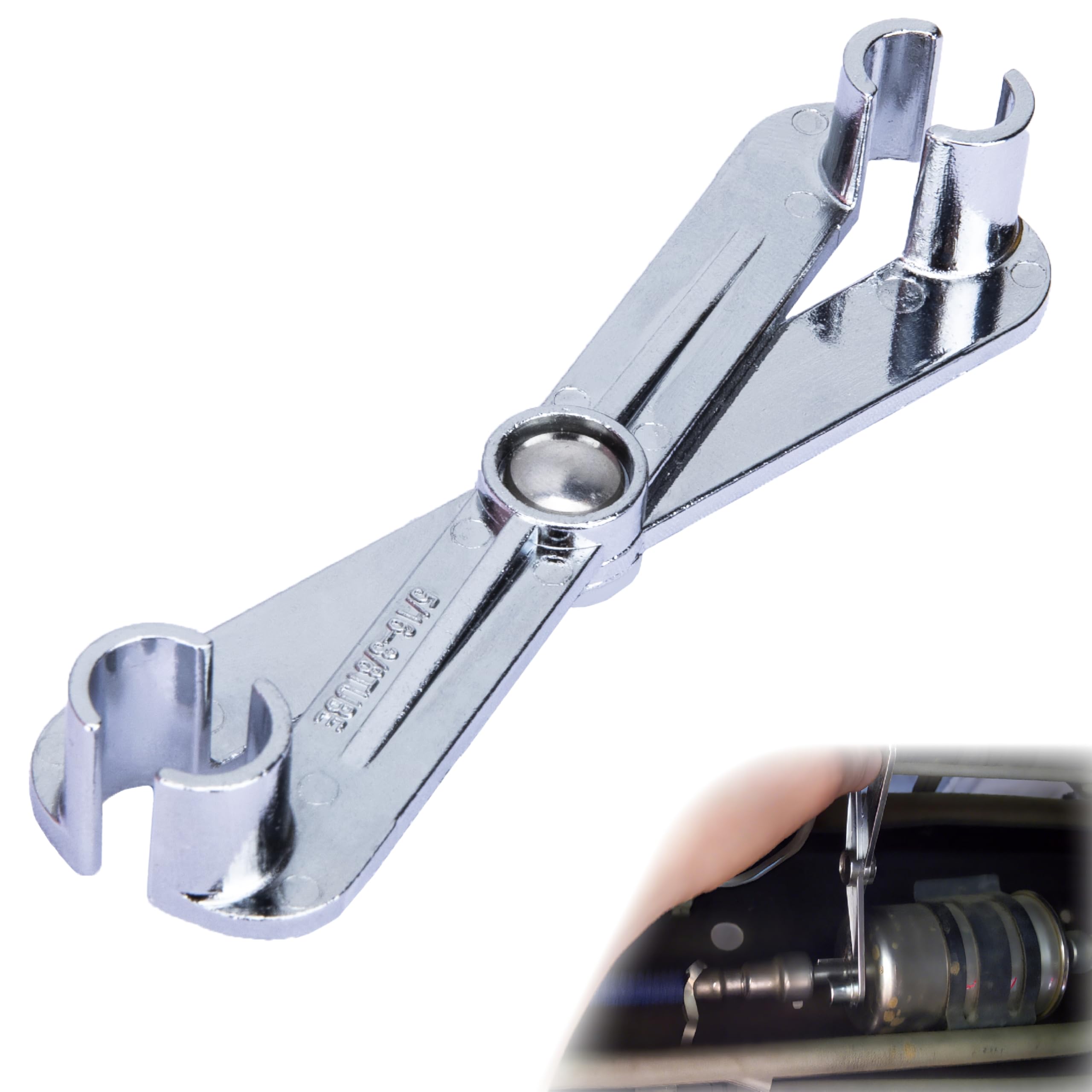 Fuel Line Disconnect Tool, 3/8 5/16 Inch Metal Fuel Filter Removal Tool | Multi-