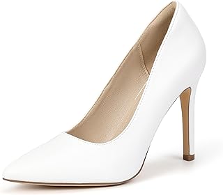 IDIFU IN4 - Zapatos de tacón alto para mujer, puntera cerrada, punta puntiaguda, zapatos de vestir para boda, graduación, novia, trabajo, oficina, negocios, moda, sexy, cómodos, zapatos elegantes